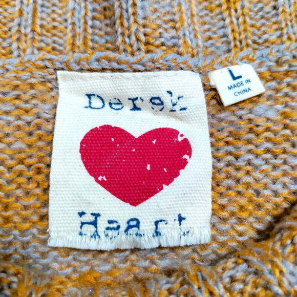 Derek Heart Junior's Size Large Y2K Tunic Cable Knit Cowl Neck Sweater - Picture 7 of 12